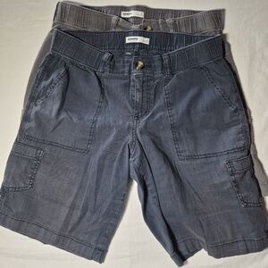 SONOMA Womens Navy and Gray Cargo Shorts Duo